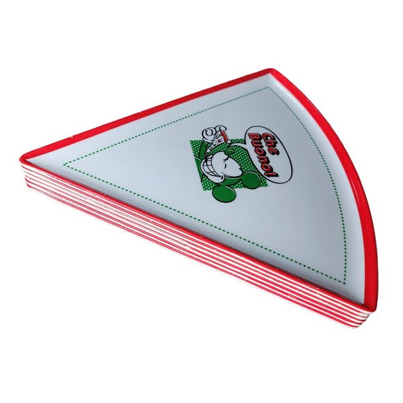 Disney Vintage minnie and mickey mouse Italian word pizza plates full set of 6 - Picture 3 of 10